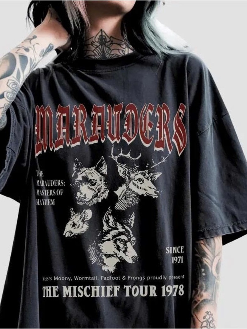 Marauders Graphic Black Tee - The Mischief Tour 1978